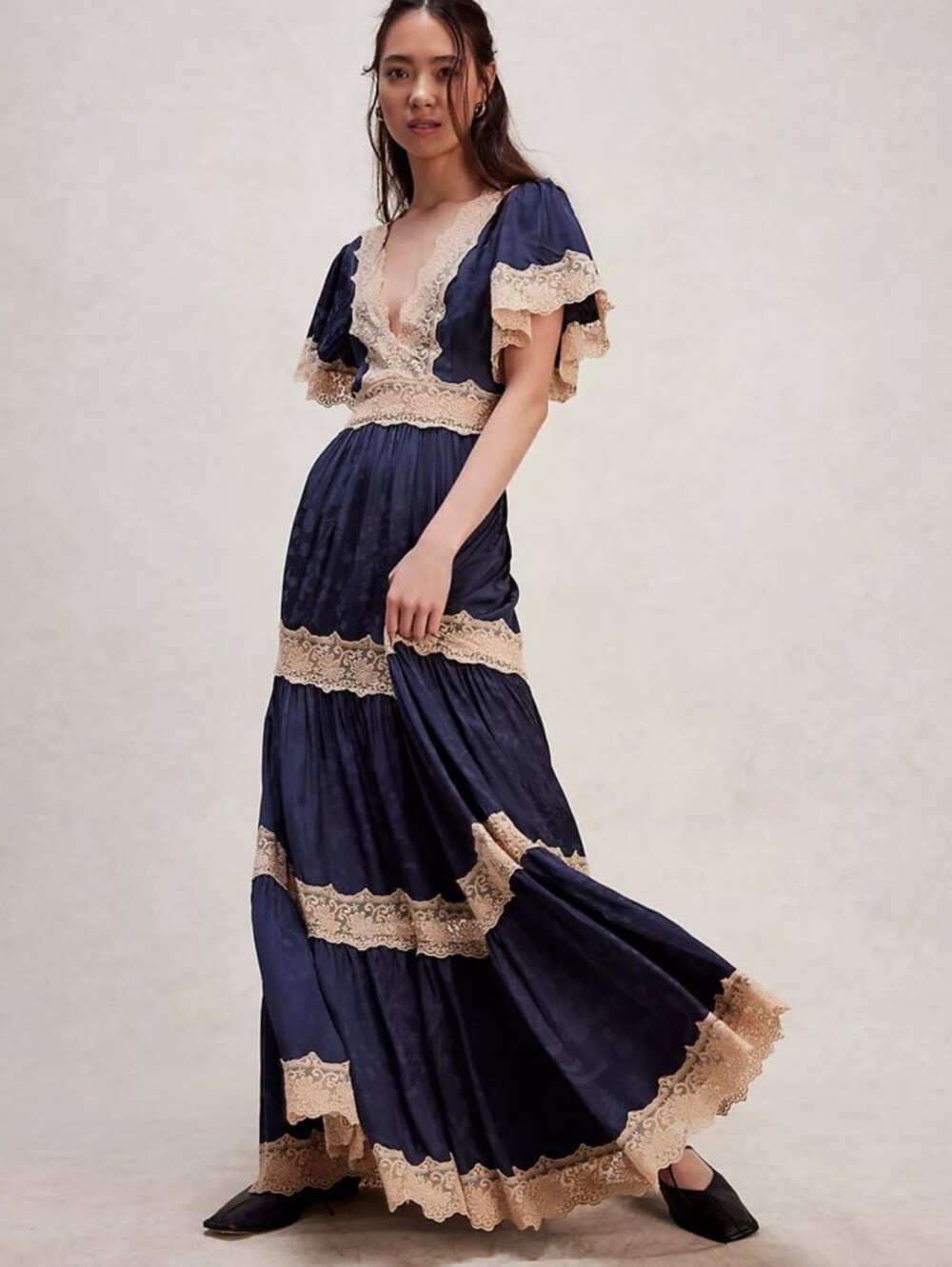 🍒NWT🍒 SPELL OCEAN GOWN DARKEST SAPPHIRE
